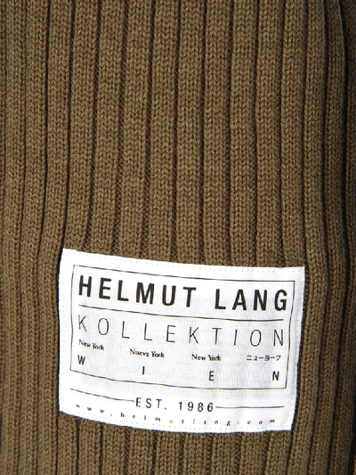 Shop Helmut Lang Round Neck Sweater In Military Green
