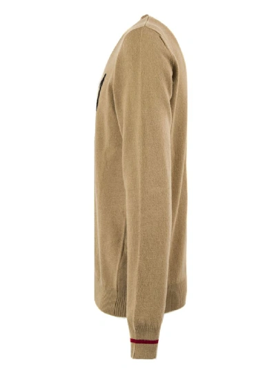 Shop N°21 Camel-tone Virgin Wool Sweater In Cammello+rosso