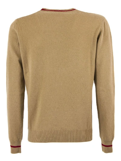 Shop N°21 Camel-tone Virgin Wool Sweater In Cammello+rosso