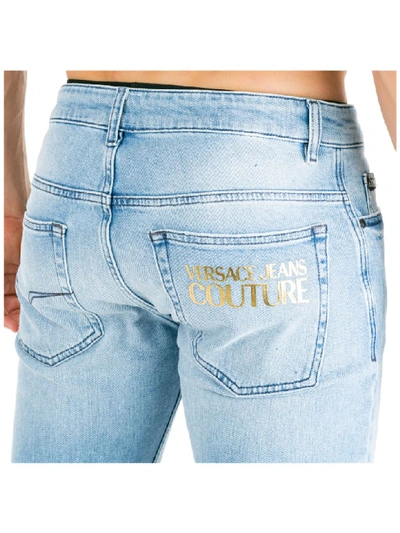 Shop Versace Jeans Couture Statement Jeans In Blu