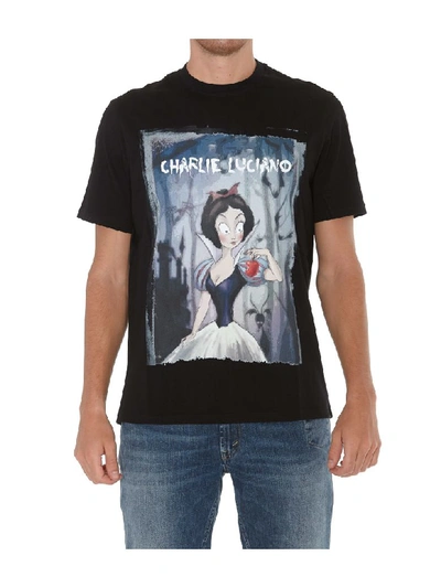 Charlie Luciano Snow White Print Tshirt In Black | ModeSens