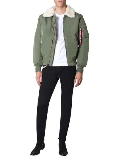 Shop Alpha Industries Injector Iii Bomber In Verde