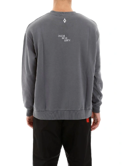 Shop Marcelo Burlon County Of Milan Hands Square Sweatshirt In Dark Grey Light Grey (grey)
