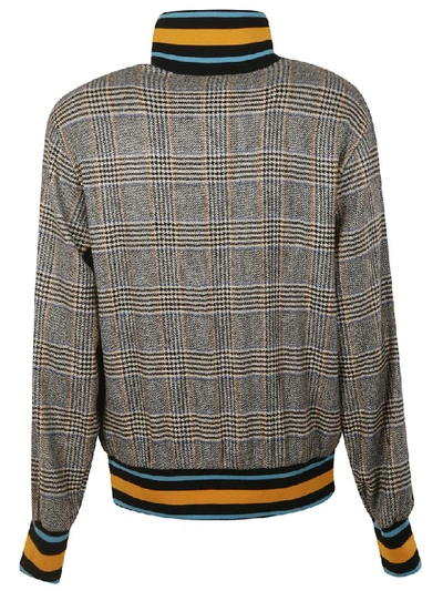 Shop Dolce & Gabbana Logo Patched Jacket In Check