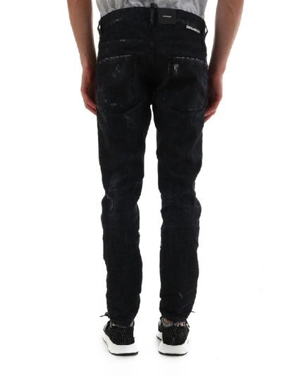 Shop Dsquared2 Black Denim Pants