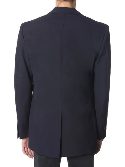 Shop Raf Simons Single-breasted Jacket In Blu