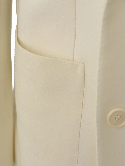 Shop Brioni Coat In Ivory