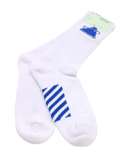 Shop Off-white Socks Triangle Planet In White