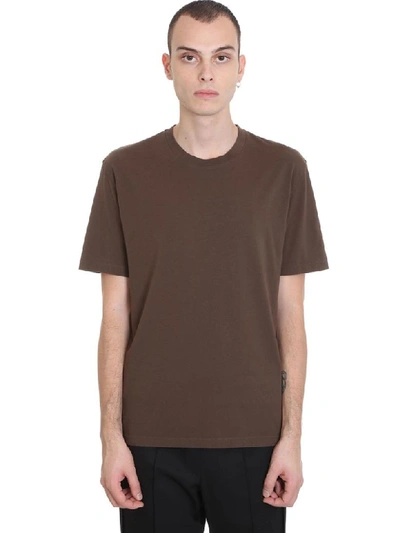 Shop Maison Margiela T-shirt In Brown Cotton