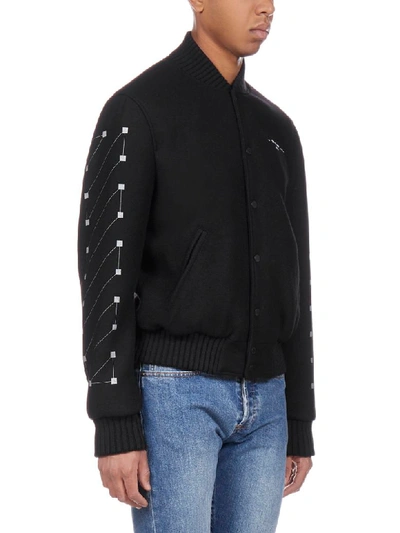 Shop Off-white Jacket In Black Silver