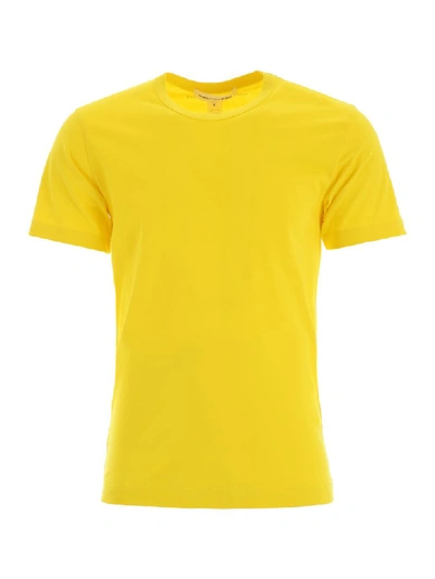 Shop Comme Des Garçons Shirt Basic T-shirt In Yellow (yellow)