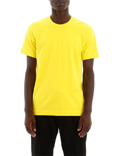 Shop Comme Des Garçons Shirt Basic T-shirt In Yellow (yellow)
