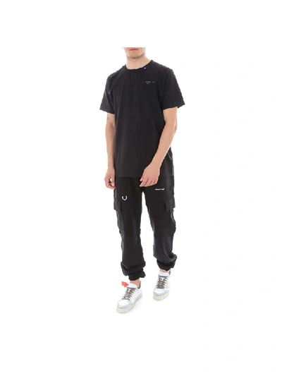 Shop Off-white Off White Logo Cargo Pants In Black