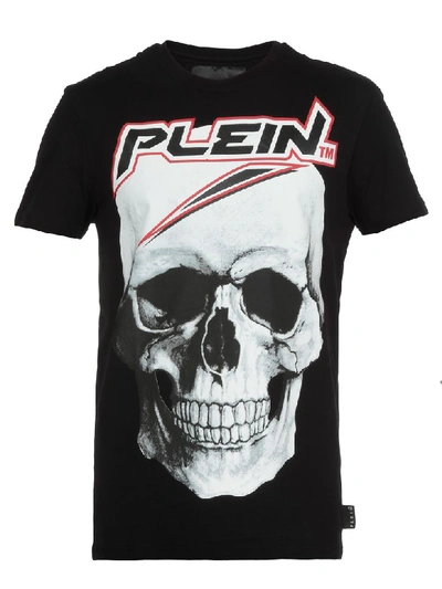 Shop Philipp Plein T-shirt Space Plein In Black