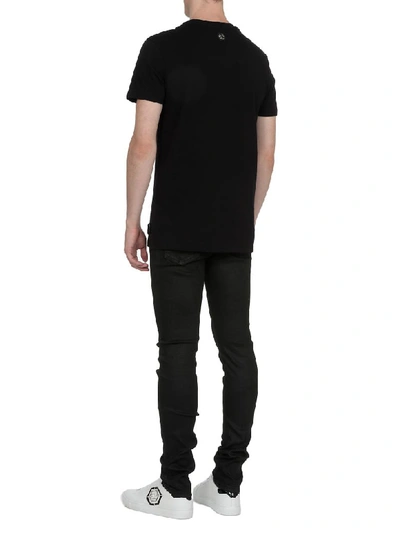 Shop Philipp Plein T-shirt Space Plein In Black