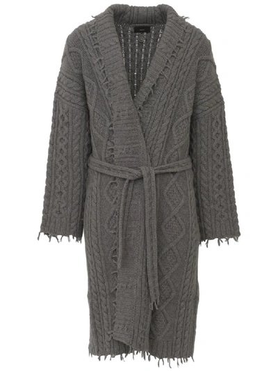 Shop Alanui Coat In Grey