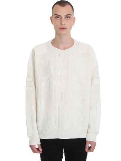 Shop Amiri Military Patch Knitwear In White Wool
