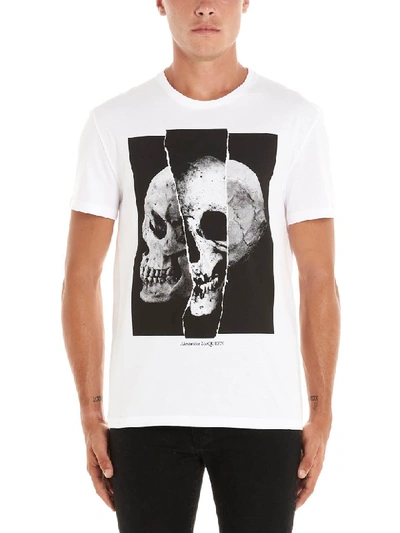 Shop Alexander Mcqueen Skull T-shirt In White