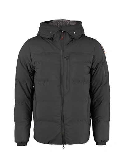 Shop Parajumpers Kanya Full Zip Padded Hooded Jacket In Black