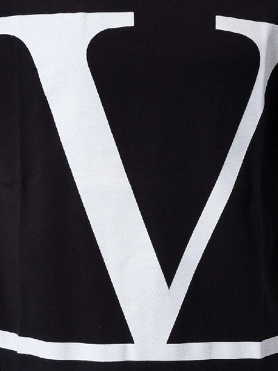 Shop Valentino Logo Print T-shirt In Black/white