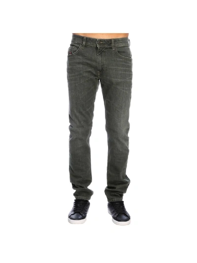 Shop Diesel Thommer Slim Skinny Stretch Denim Jeans With 5 Pockets In Military