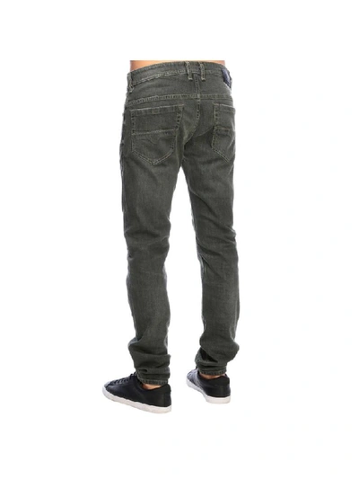 Shop Diesel Thommer Slim Skinny Stretch Denim Jeans With 5 Pockets In Military