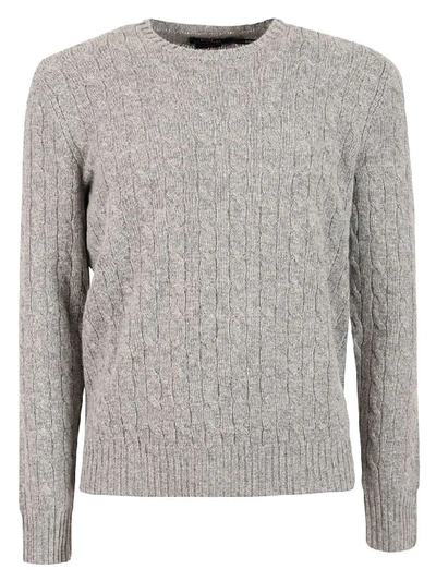 Shop Ralph Lauren Knitted Sweater In Grey