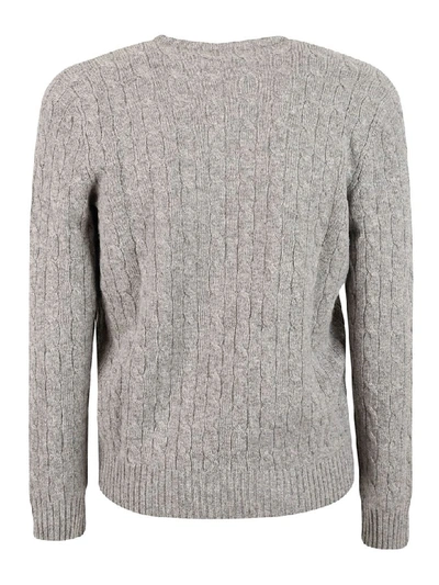 Shop Ralph Lauren Knitted Sweater In Grey