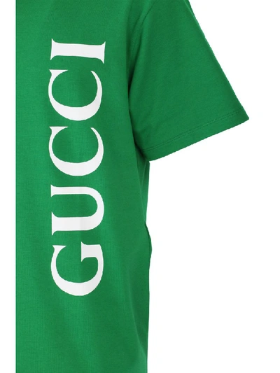 Shop Gucci Green Cotton Jersey T-shirt In Verde