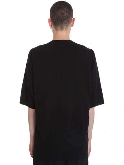 Shop Rick Owens Crewneck Short T-shirt In Black Cotton