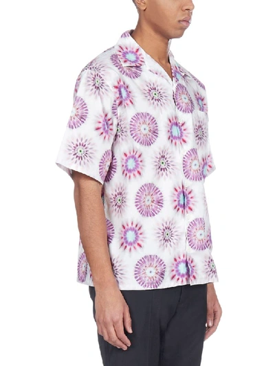 Shop Prada Printed Cotton Shirt In Glicine