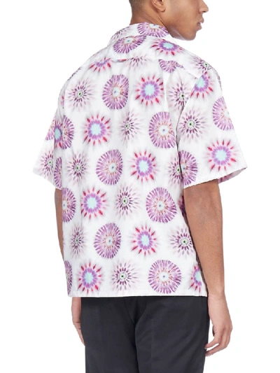 Shop Prada Printed Cotton Shirt In Glicine