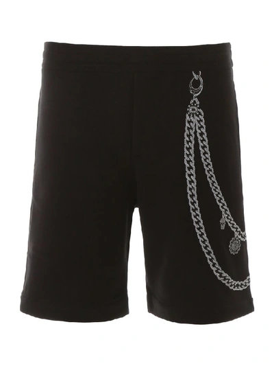 Shop Alexander Mcqueen Shorts With Embroidery In Black Mix (black)