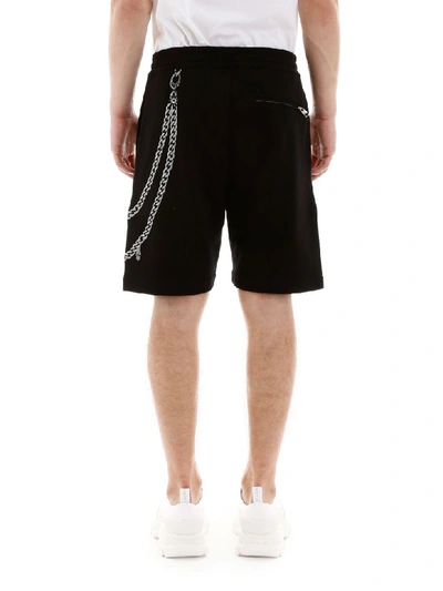 Shop Alexander Mcqueen Shorts With Embroidery In Black Mix (black)