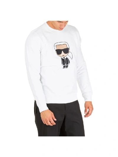 Shop Karl Lagerfeld K/ikonik Sweatshirt In Bianco