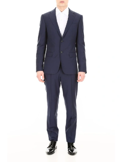 Shop Z Zegna Two-piece Tailoring Suit In Blu Navy Unito (blue)