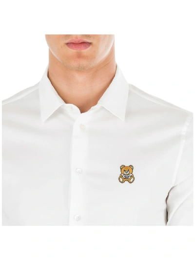 Shop Moschino Teddy Bear Shirt In Bianco