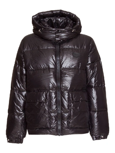 Shop Duvetica Hooded Puffer Jacket In Nero