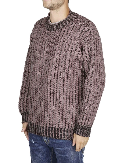 Shop Ferragamo Chunky Knit Jumper In Mauve