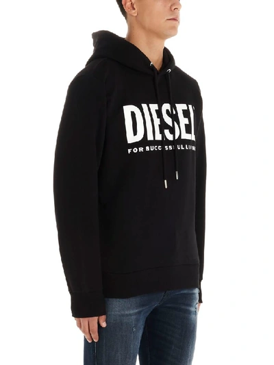 Shop Diesel Gir Hoodie In Black