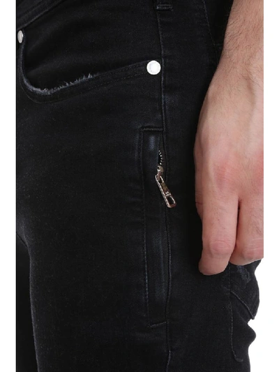 Shop Neil Barrett Jeans In Black Denim