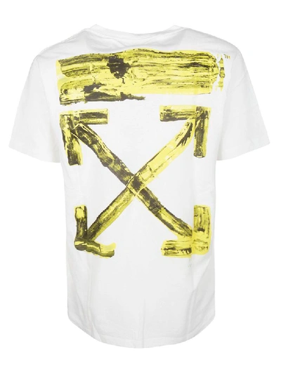 Shop Off-white Acrylic Arrows Slim T-shirt In White/yellow