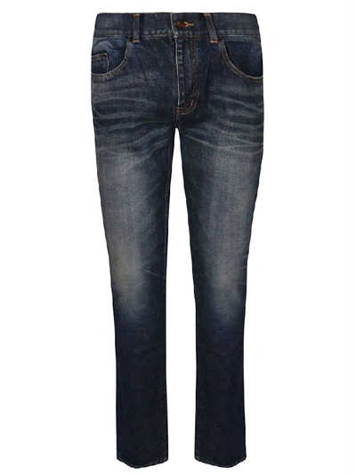 Shop Saint Laurent Flared Jeans In Black
