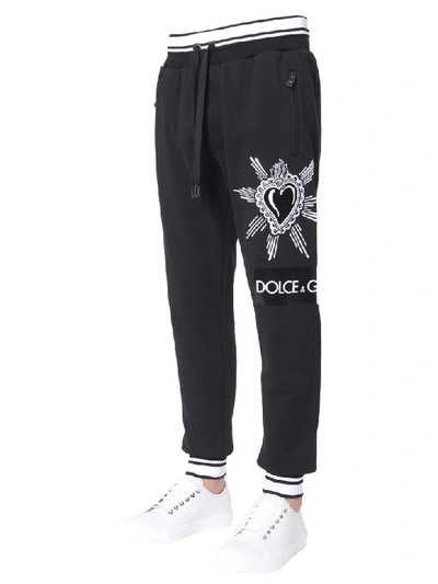 Shop Dolce & Gabbana Jogging Pants In Nero