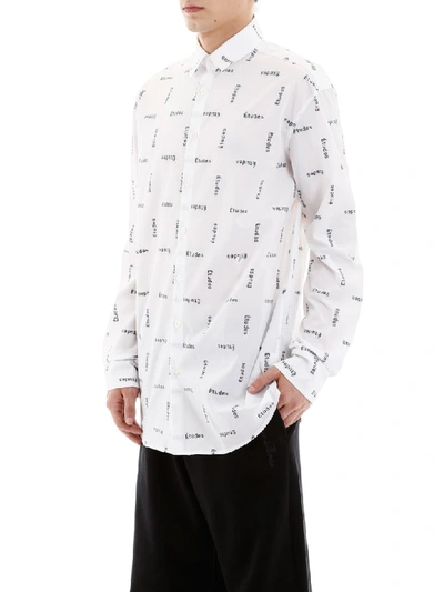 Shop Etudes Studio Logo Print Shirt In Monogram Etudes (white)