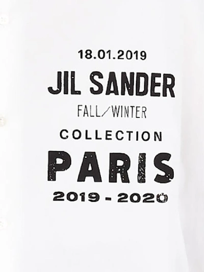 Shop Jil Sander Logo Fashion Show Fw19 Shirt In White