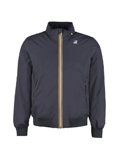 Shop K-way Amaury Techno Fabric Padded Jacket In Blue