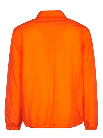 Shop Msgm Buttoned Jacket In Orange