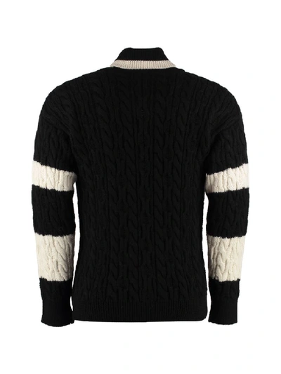 Shop Saint Laurent Virgin Wool Turtleneck Sweater In Black