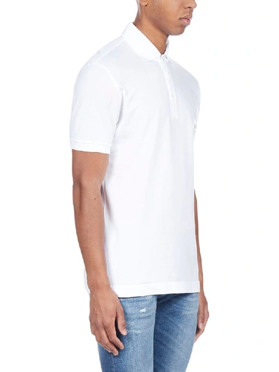 Shop Dolce & Gabbana Polo Shirt In Bianco Ottico
